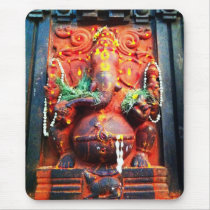 God Ganesha statue mousepads
