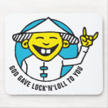 god gave LOCK and loll 3c white Mouse Pad