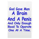 God Gave Man Brain & Penis & Only Blood For 1 stationery