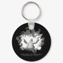 God Gave You Free Will Keychain