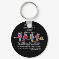 God Gives a Hoot Owls keychains