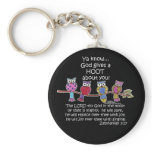 God Gives a Hoot Owls Key Chain