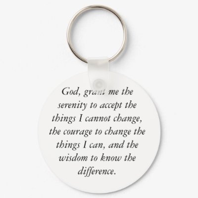 God, grant me the serenity to accept the things... keychain by zazzle_zuzu