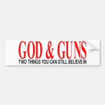GOD & GUNS BUMPER STICKERS
