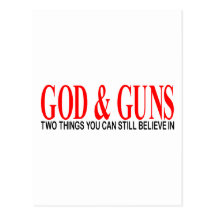 GOD & GUNS POST CARD