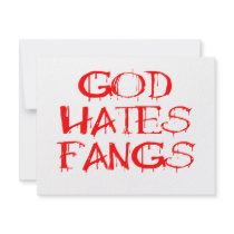 God Hates Fangs Custom Invitation