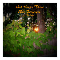 God Helps Those Who Persevere., -Th... posters by pammys God Helps Those Who Persevere., -Th... posters