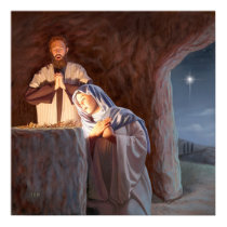 God in a Manger Print
