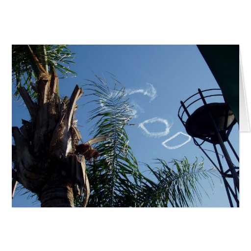 God in the Sky Greeting Cards