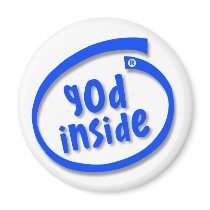 God Inside Fridge Magnets