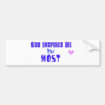 God Inspires Me Bumper Sticker