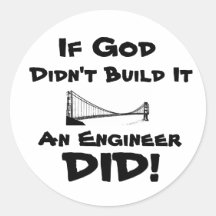 God is an Engineer! Sticker