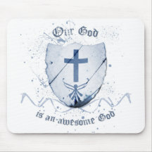God is Awesome (ribbon version) Mousepad