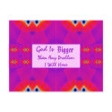 God is Bigger than any Problem I will have postcards by DonnaGraysonAbstract God is Bigger than any Problem I will have postcards