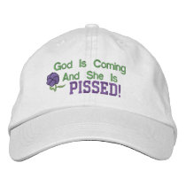 God Is Coming Embroidered Hat embroidered hats