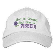 God Is Coming Embroidered Hat