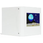 God is everywhere, earth and stars vinyl binder
