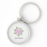 God Is Good - Pink Flower Keychains