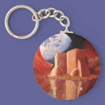 God is in the Moon keychains