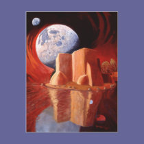 God is in the Moon postcards