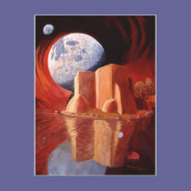 God is in the Moon postcards