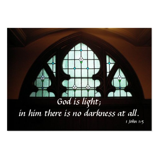 God is Light Business Cards (front side)