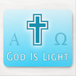 God Is Light custom catholic / christian religious mousepads