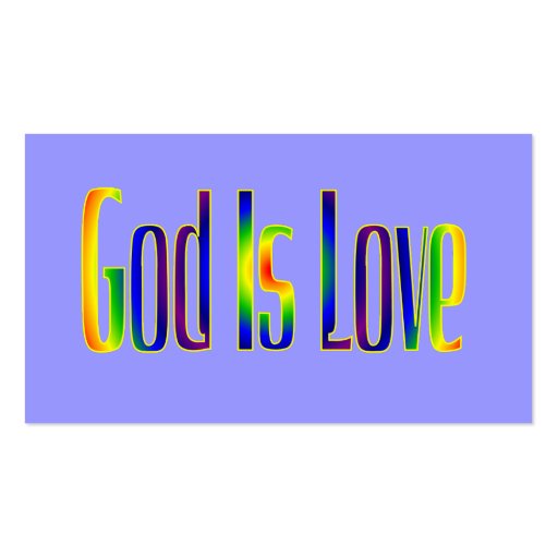 God Is Love Business Card Template (back side)