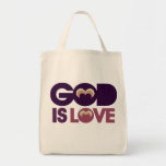 God is Love Canvas Bags