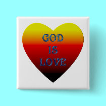 "God is Love" Heart buttons by Artists4God "God is Love" Heart buttons