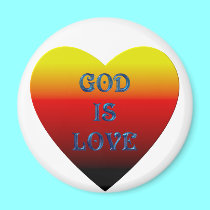 "God is Love" Heart magnets by Artists4God "God is Love" Heart magnets