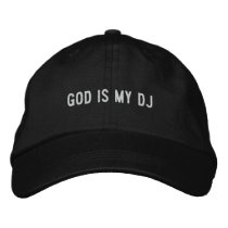 god is my DJ embroidered hats by funnycustomtshirts god is my DJ embroidered hats