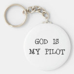 God Is My Pilot Keychains