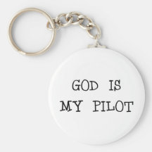 God Is My Pilot Keychains