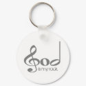 "God is My Rock" Keychain