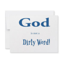 God is not a Dirty Word Personalized Announcements