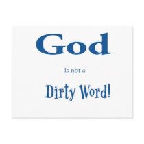 God is not a Dirty Word Postcards