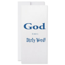 God is not a Dirty Word rack cards by DecorativeWallDecor God is not a Dirty Word rack cards