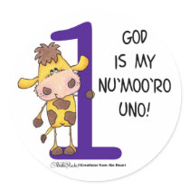 God is Nu'moo'ro Uno! stickers by creationhrt God is Nu'moo'ro Uno! stickers