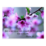 God is our refuge and strength, an ever-present postcard