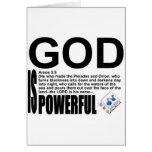 God Is Powerful - Amos 5:8 Greeting Cards