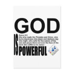 God Is Powerful - Amos 5:8 Post Card