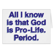 God is Pro-Life cards