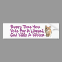God Kills A Kitten bumper stickers