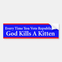 God Kills Kittens Bumper Stickers