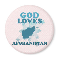 God Loves Afghanistan Refrigerator Magnets