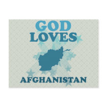 God Loves Afghanistan Postcard