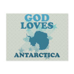 God Loves Antarctica Postcard