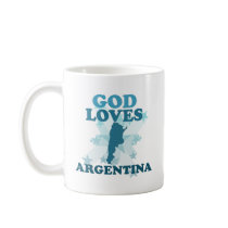 God Loves Argentina Coffee Mugs