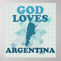 God Loves Argentina Print